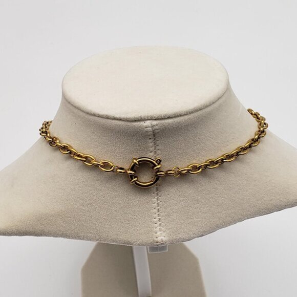 Authentic Louis Vuitton Gold Lock w/ Unbranded Stainless Steel Chain with Box - Picture 4 of 7